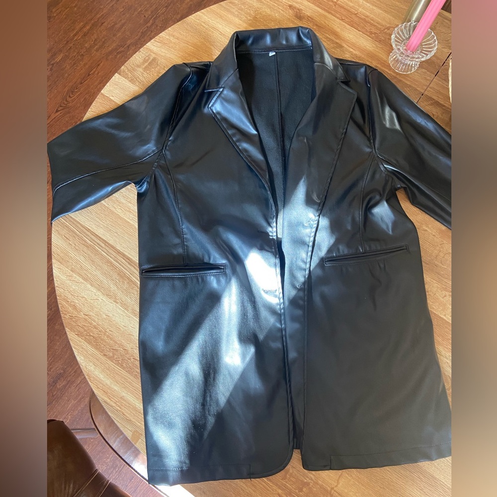 Black leather jacket